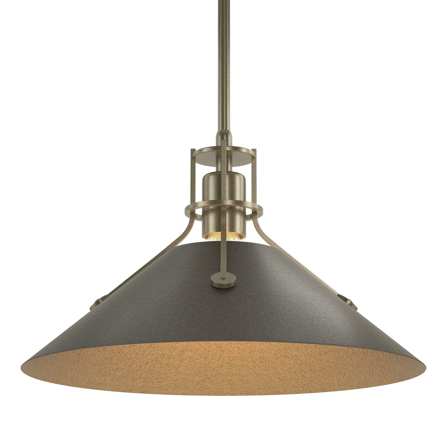 Hubbardton Forge - 134550-SKT-MULT-84-14 - Henry Medium Steel Shade Pendant - Henry - Soft Gold
