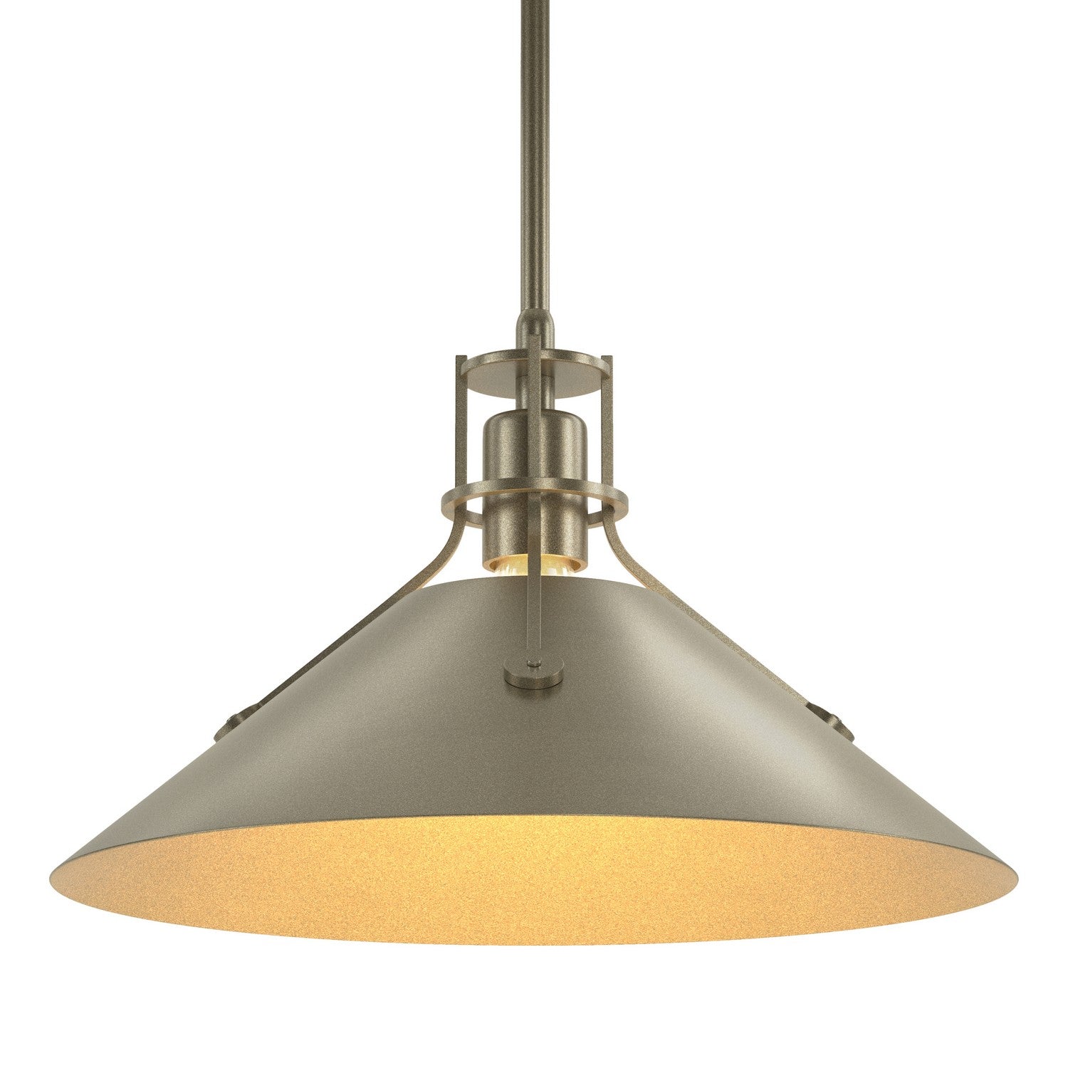 Hubbardton Forge - 134550-SKT-MULT-84-84 - Henry Medium Steel Shade Pendant - Henry - Soft Gold