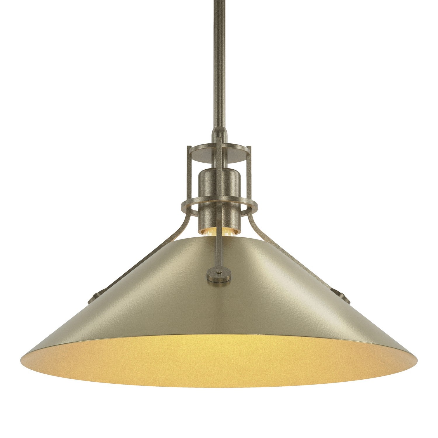 Hubbardton Forge - 134550-SKT-MULT-84-86 - Henry Medium Steel Shade Pendant - Henry - Soft Gold