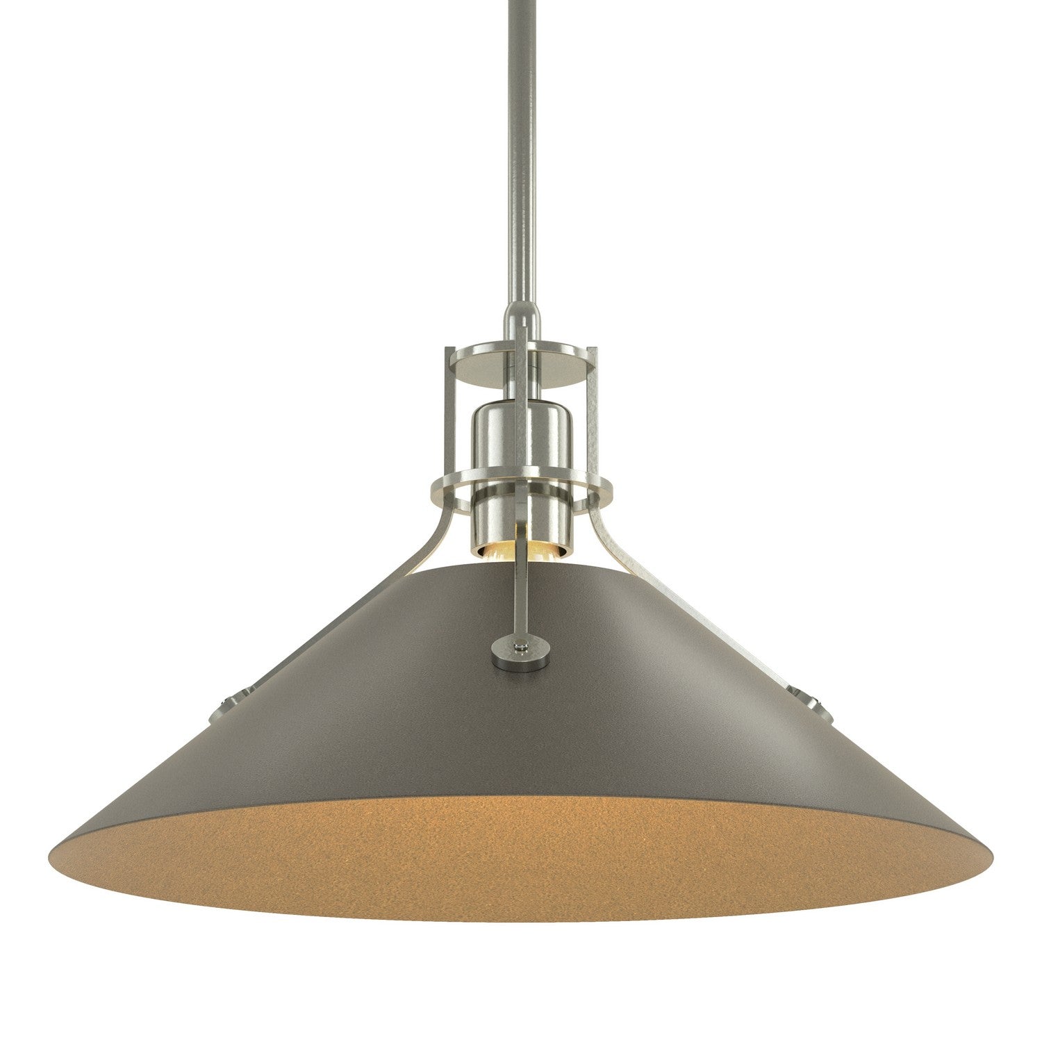 Hubbardton Forge - 134550-SKT-MULT-85-07 - Henry Medium Steel Shade Pendant - Henry - Sterling