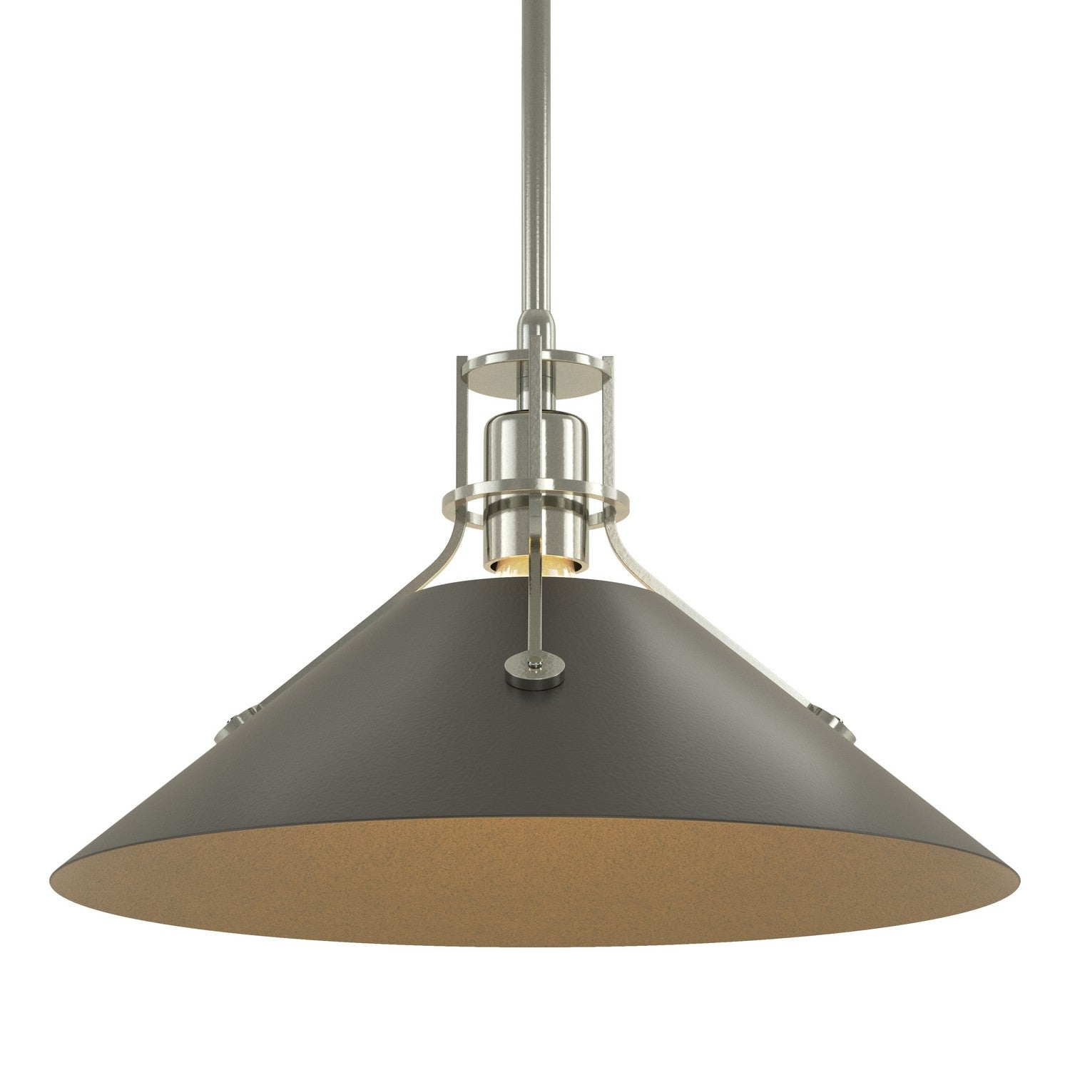 Hubbardton Forge - 134550-SKT-MULT-85-10 - Henry Medium Steel Shade Pendant - Henry - Sterling