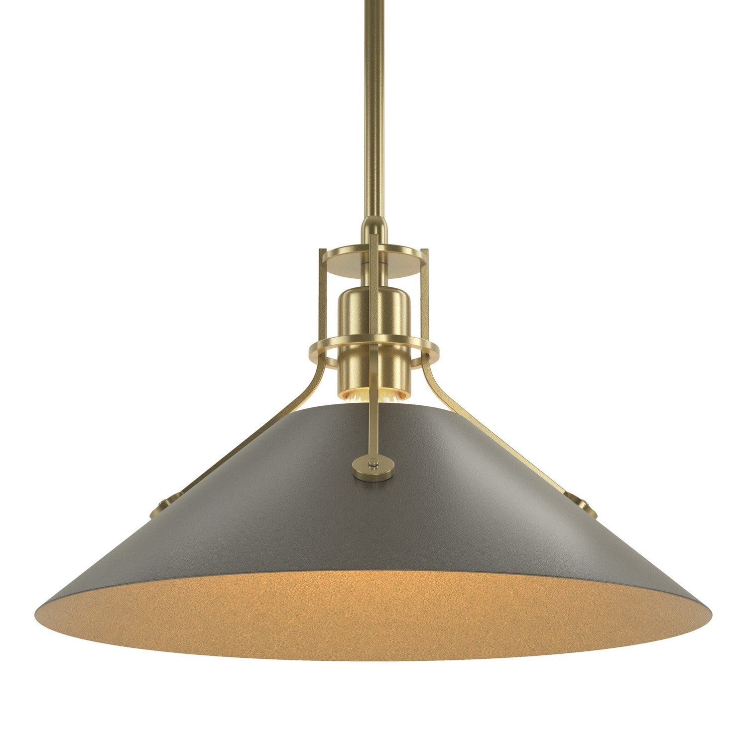 Hubbardton Forge - 134550-SKT-MULT-86-07 - Henry Medium Steel Shade Pendant - Henry - Modern Brass