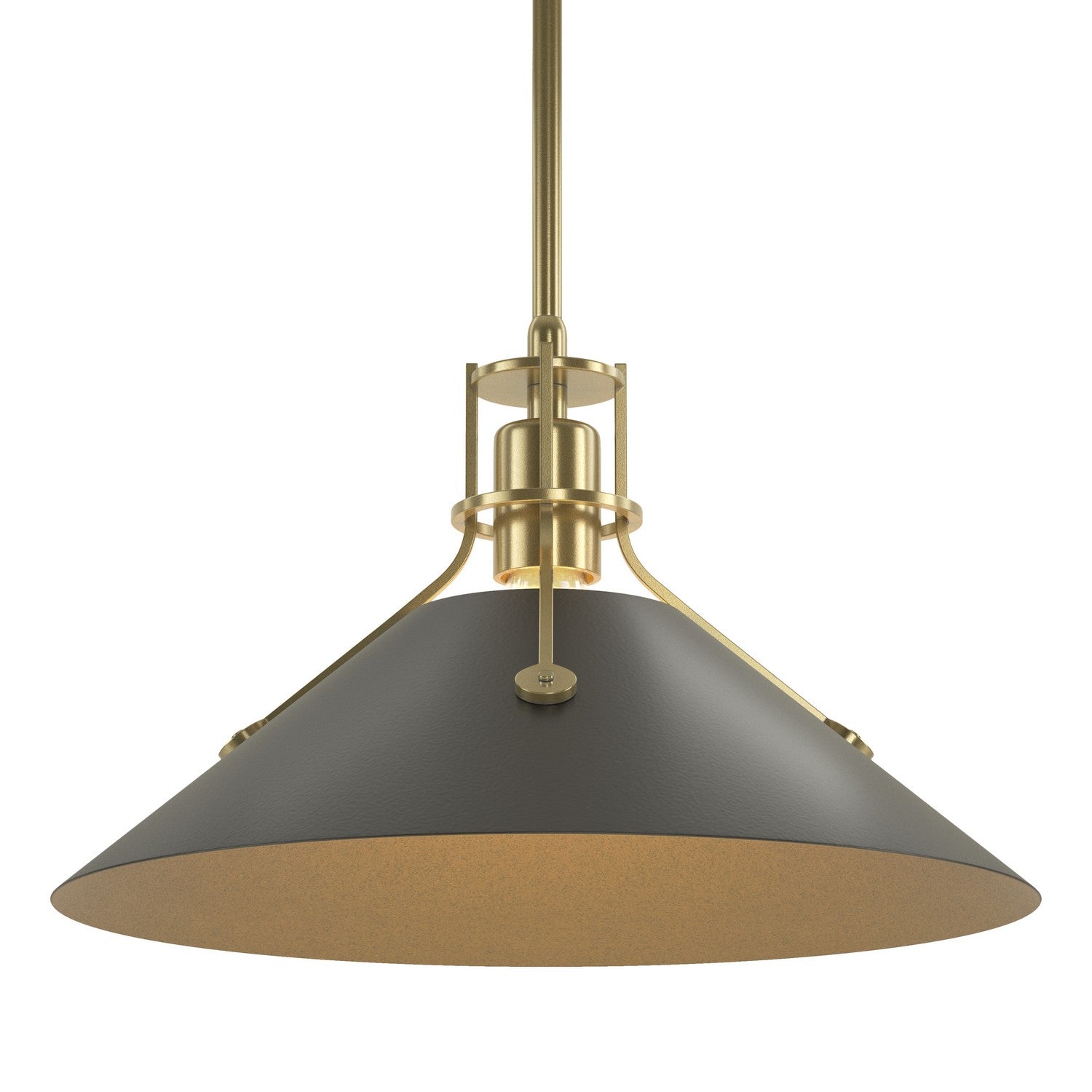 Hubbardton Forge - 134550-SKT-MULT-86-10 - Henry Medium Steel Shade Pendant - Henry - Modern Brass