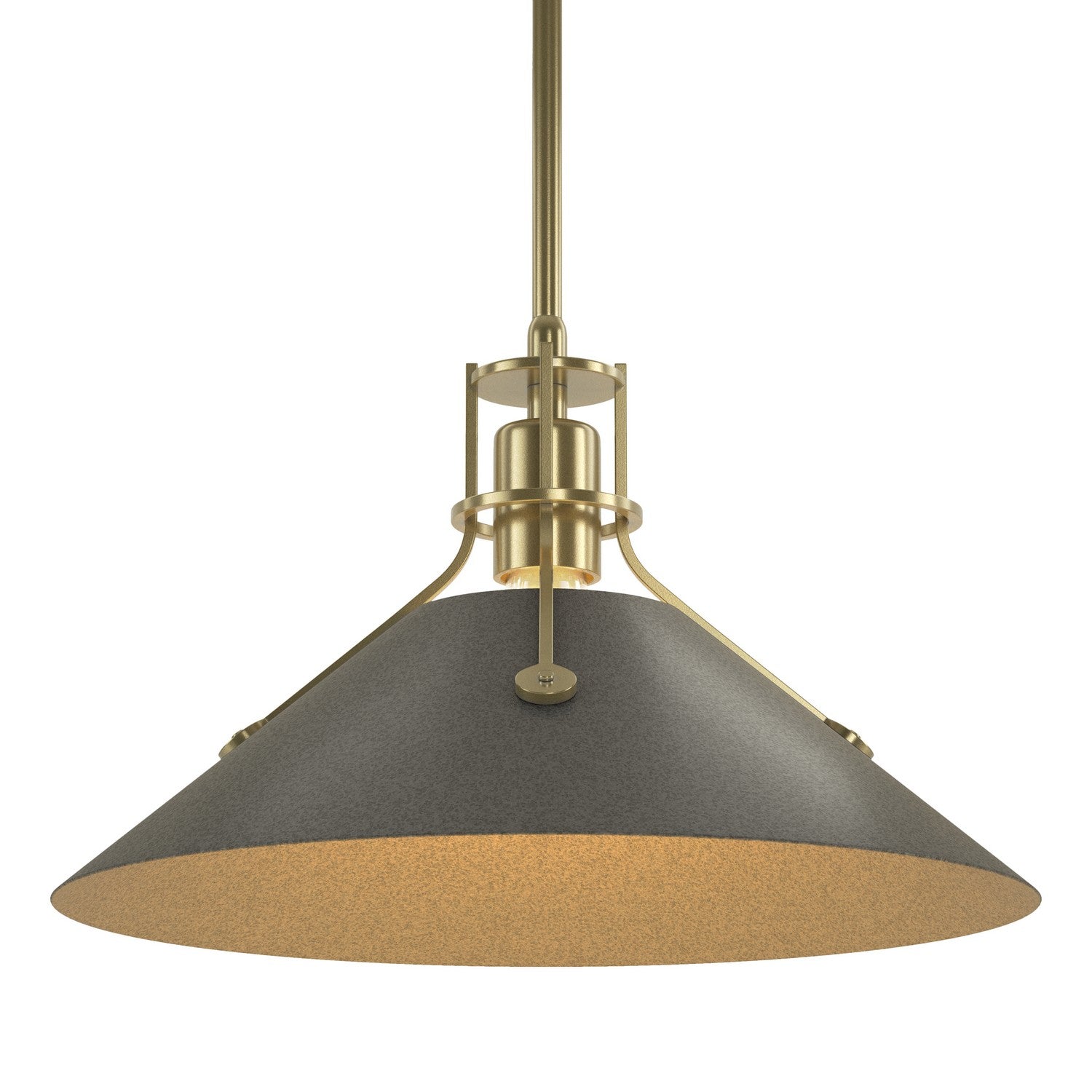 Hubbardton Forge - 134550-SKT-MULT-86-20 - Henry Medium Steel Shade Pendant - Henry - Modern Brass