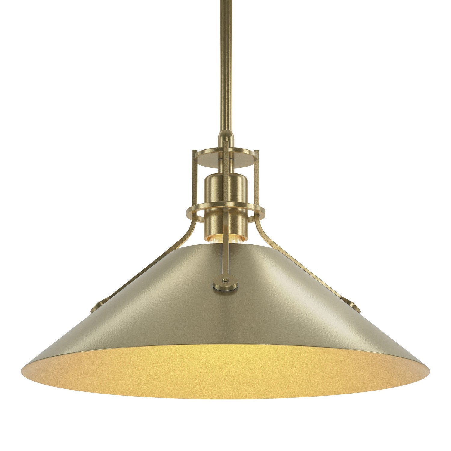 Hubbardton Forge - 134550-SKT-MULT-86-86 - Henry Medium Steel Shade Pendant - Henry - Modern Brass