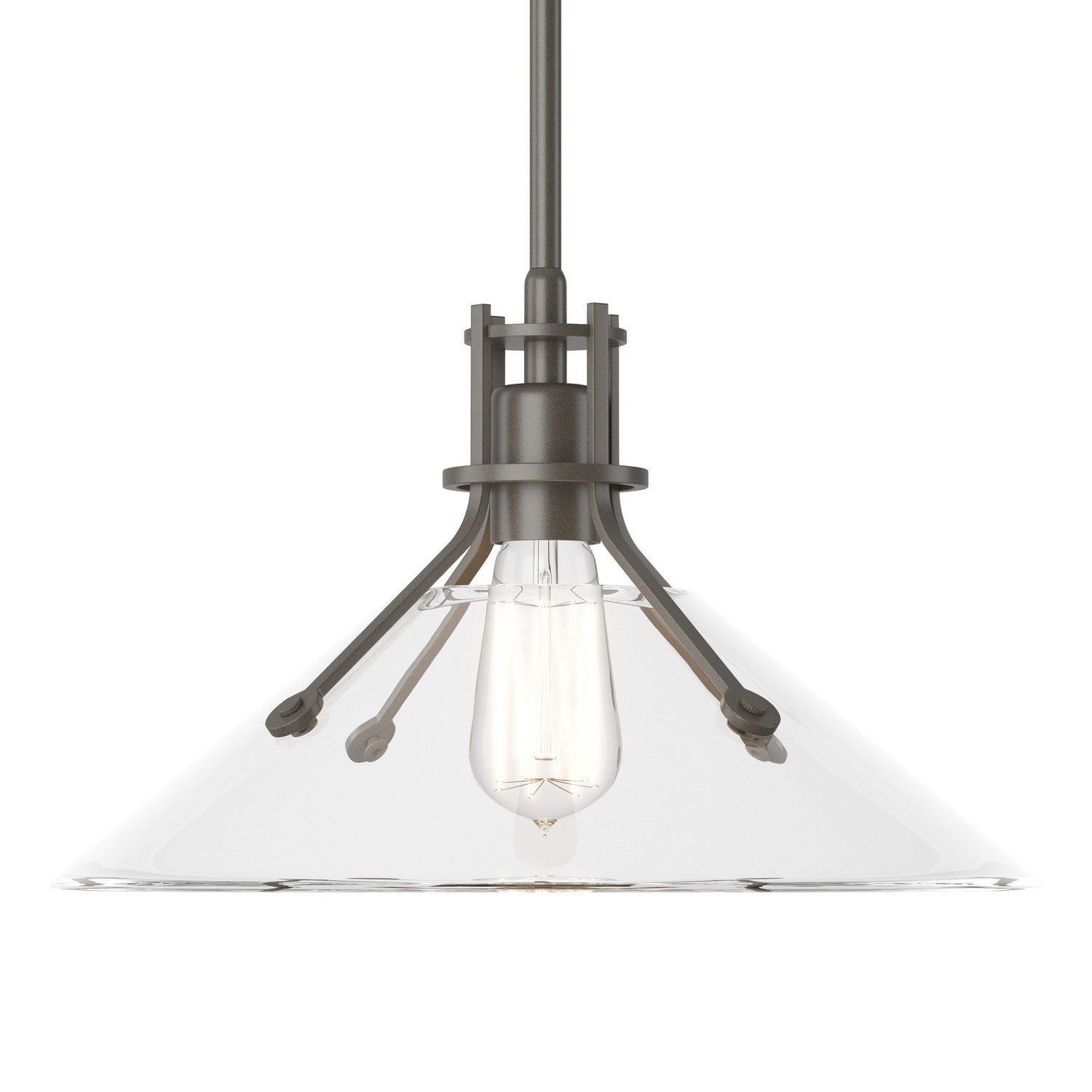 Hubbardton Forge - 134553-SKT-MULT-07-ZM0686 - Henry Medium Glass Shade Pendant - Henry - Dark Smoke