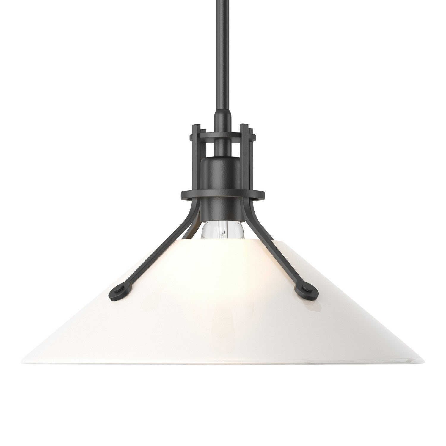 Hubbardton Forge - 134553-SKT-MULT-10-FD0686 - Henry Medium Glass Shade Pendant - Henry - Black
