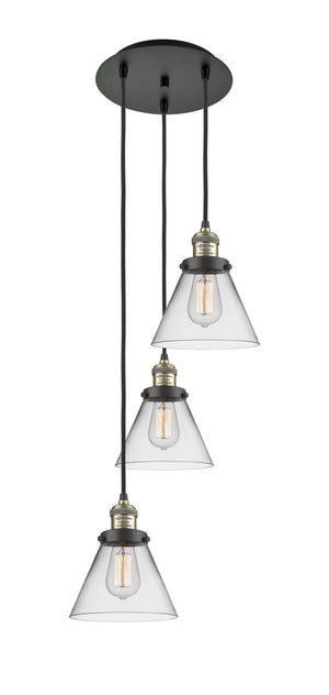 Innovations - 113F-3P-BAB-G42 - Three Light Pendant - Franklin Restoration - Black Antique Brass