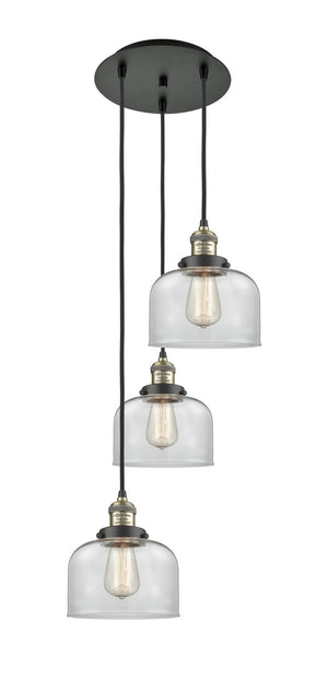 Innovations - 113F-3P-BAB-G72 - Three Light Pendant - Franklin Restoration - Black Antique Brass