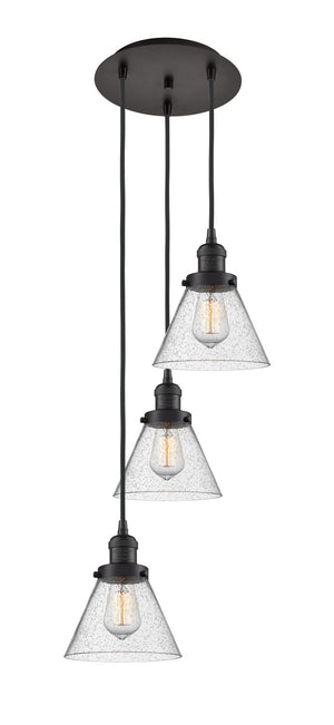 Innovations - 113F-3P-OB-G44 - Three Light Pendant - Franklin Restoration - Oil Rubbed Bronze