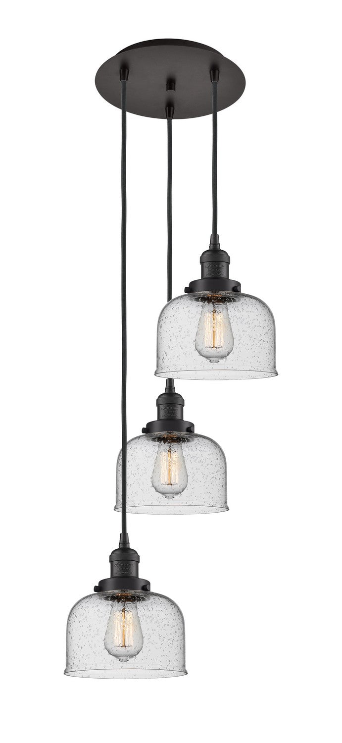 Innovations - 113F-3P-OB-G74 - Three Light Pendant - Franklin Restoration - Oil Rubbed Bronze