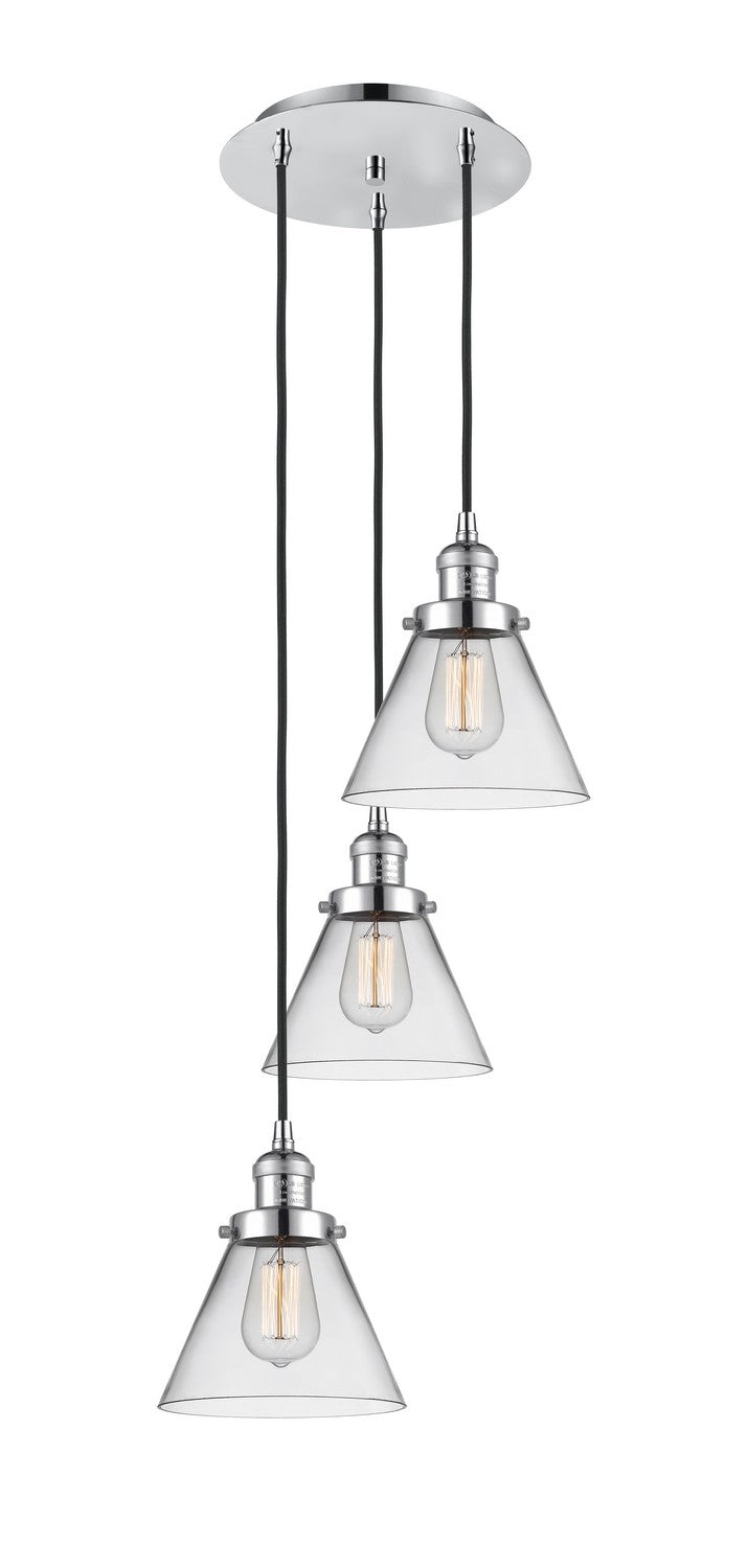 Innovations - 113F-3P-PC-G42 - Three Light Pendant - Franklin Restoration - Polished Chrome