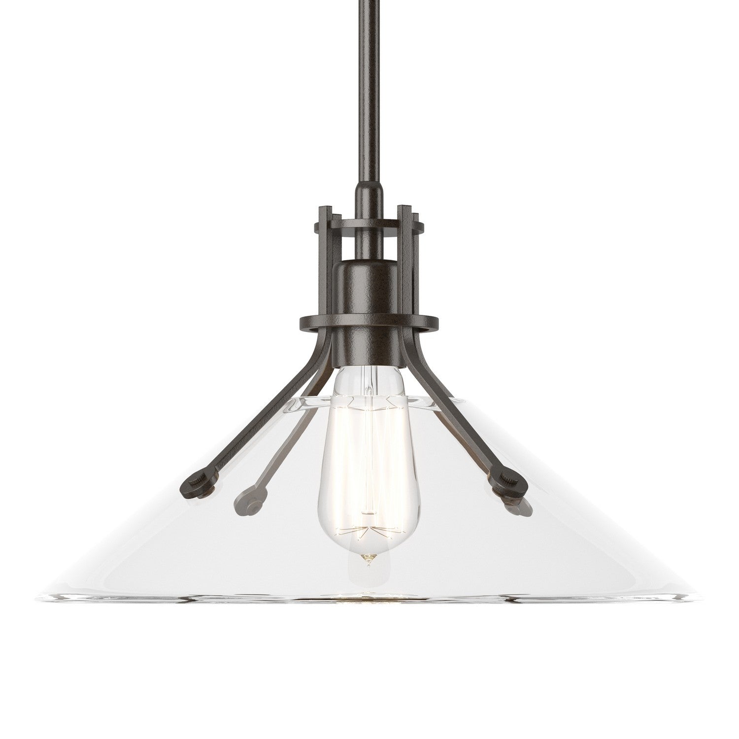 Hubbardton Forge - 134553-SKT-MULT-14-ZM0686 - Henry Medium Glass Shade Pendant - Henry - Oil Rubbed Bronze
