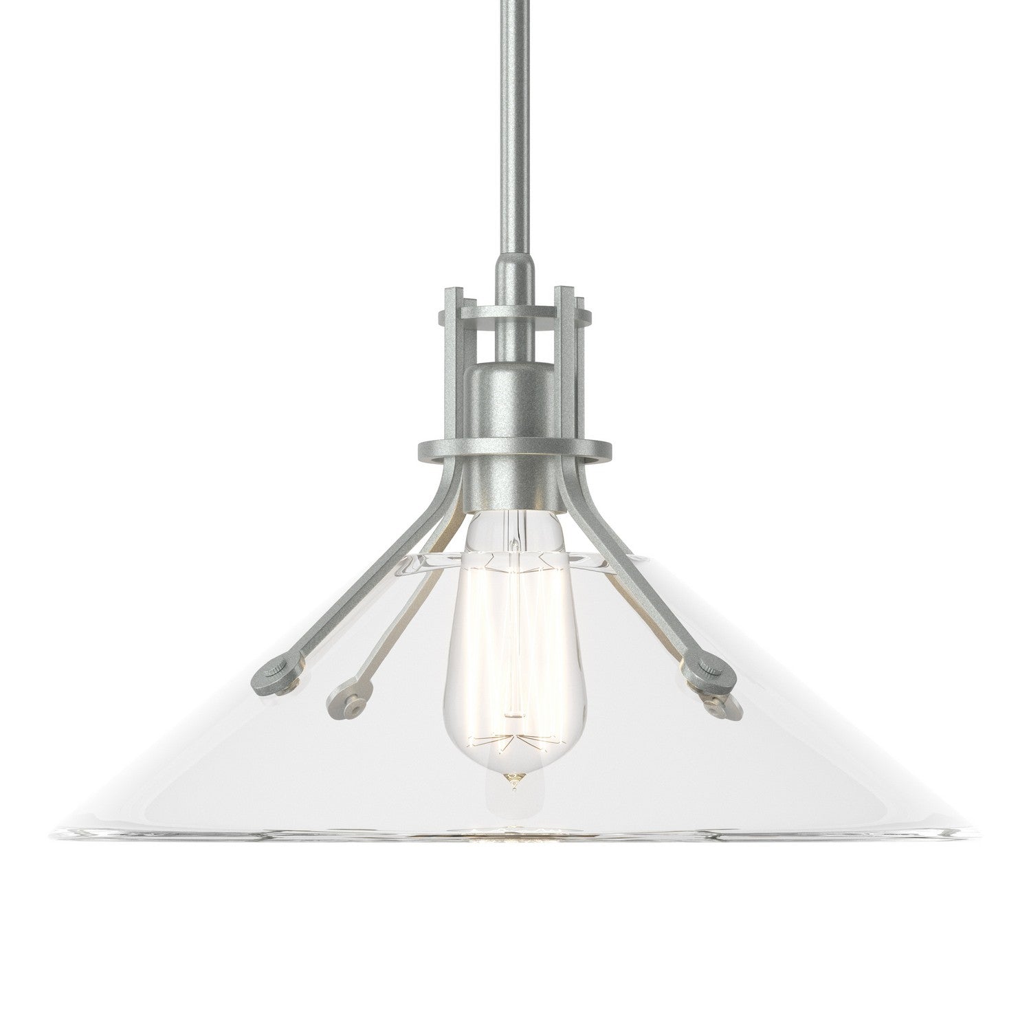 Hubbardton Forge - 134553-SKT-MULT-82-ZM0686 - Henry Medium Glass Shade Pendant - Henry - Vintage Platinum