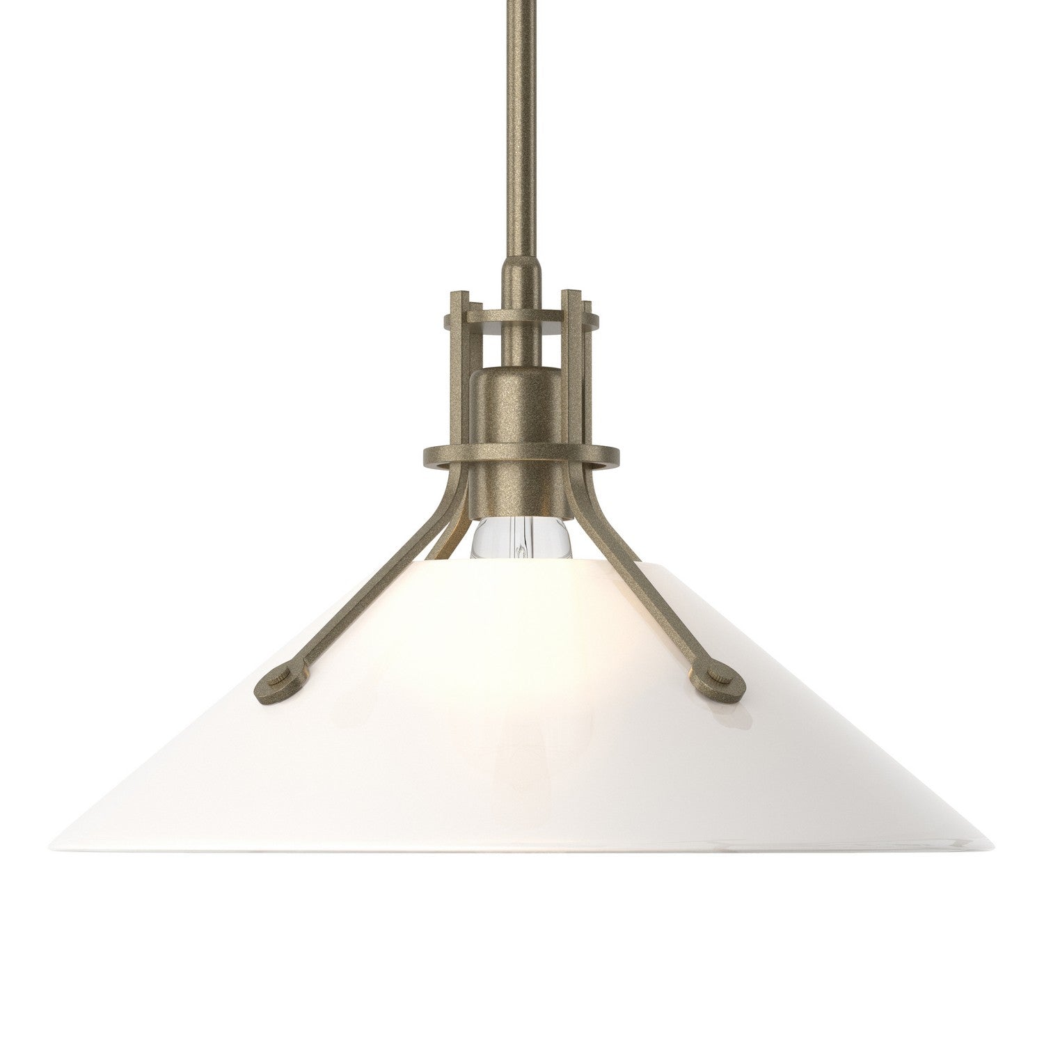 Hubbardton Forge - 134553-SKT-MULT-84-FD0686 - Henry Medium Glass Shade Pendant - Henry - Soft Gold