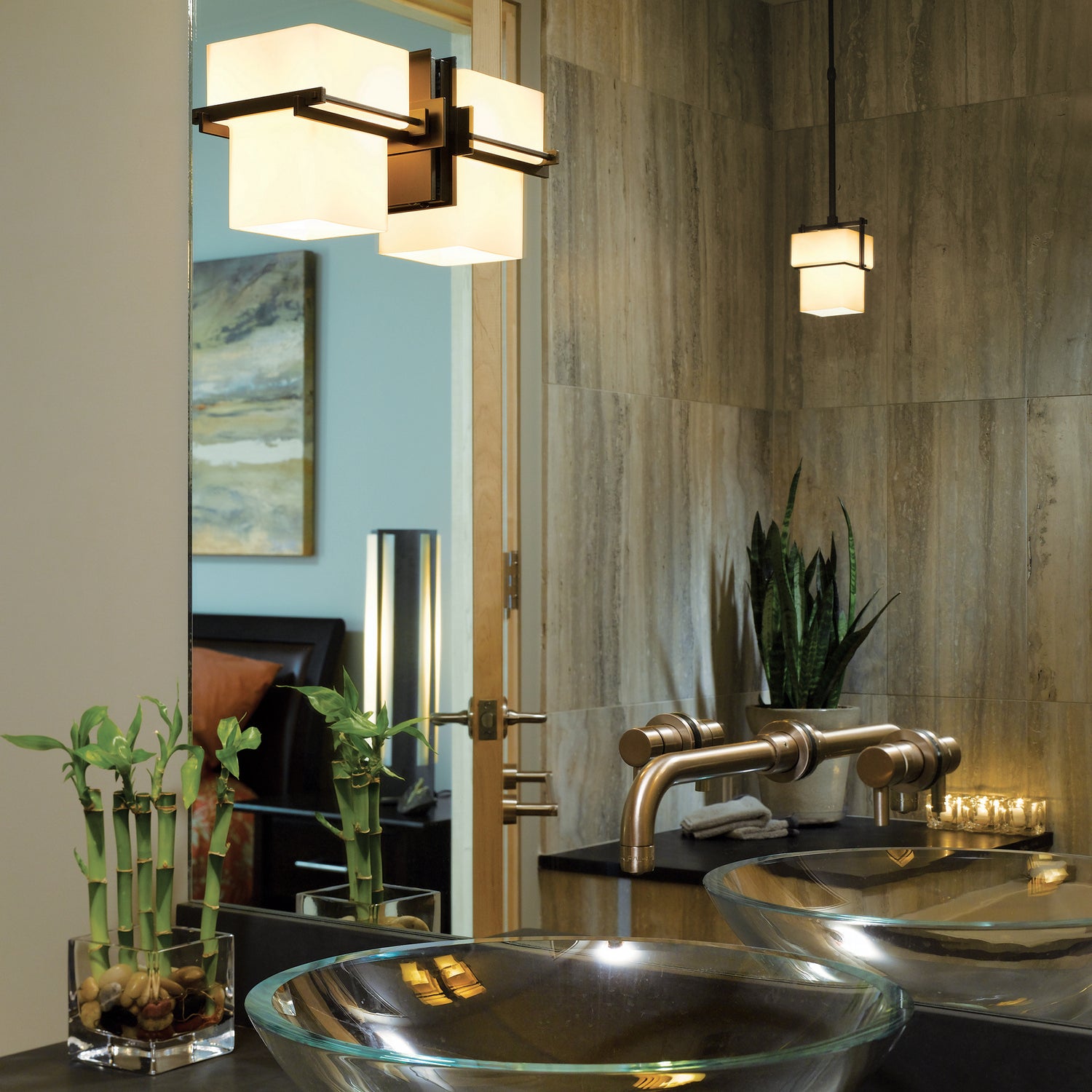 Hubbardton Forge - 207831-SKT-07-GG0106 - Kakomi 1 Light Sconce - Kakomi - Dark Smoke