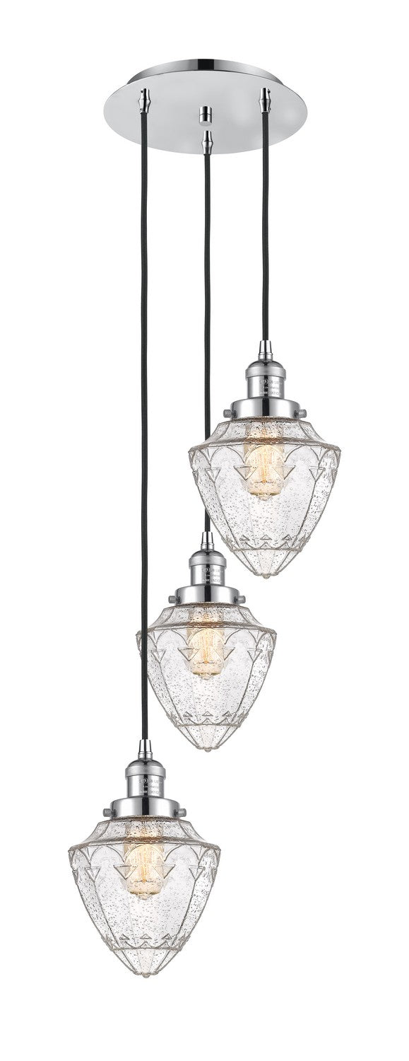 Innovations - 113F-3P-PC-G664-7 - Three Light Pendant - Franklin Restoration - Polished Chrome