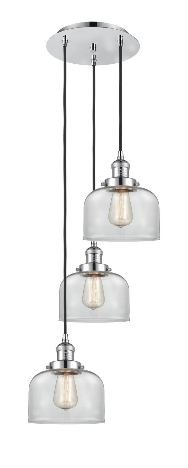 Innovations - 113F-3P-PC-G72 - Three Light Pendant - Franklin Restoration - Polished Chrome