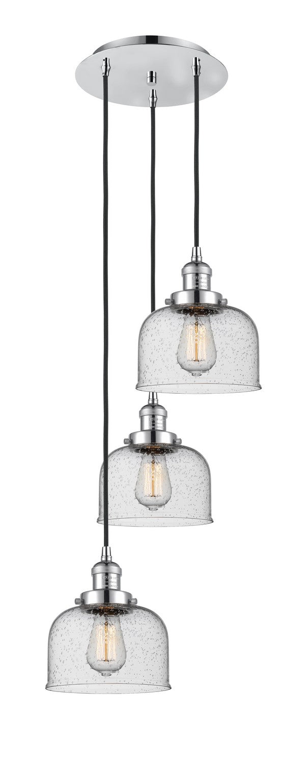 Innovations - 113F-3P-PC-G74 - Three Light Pendant - Franklin Restoration - Polished Chrome