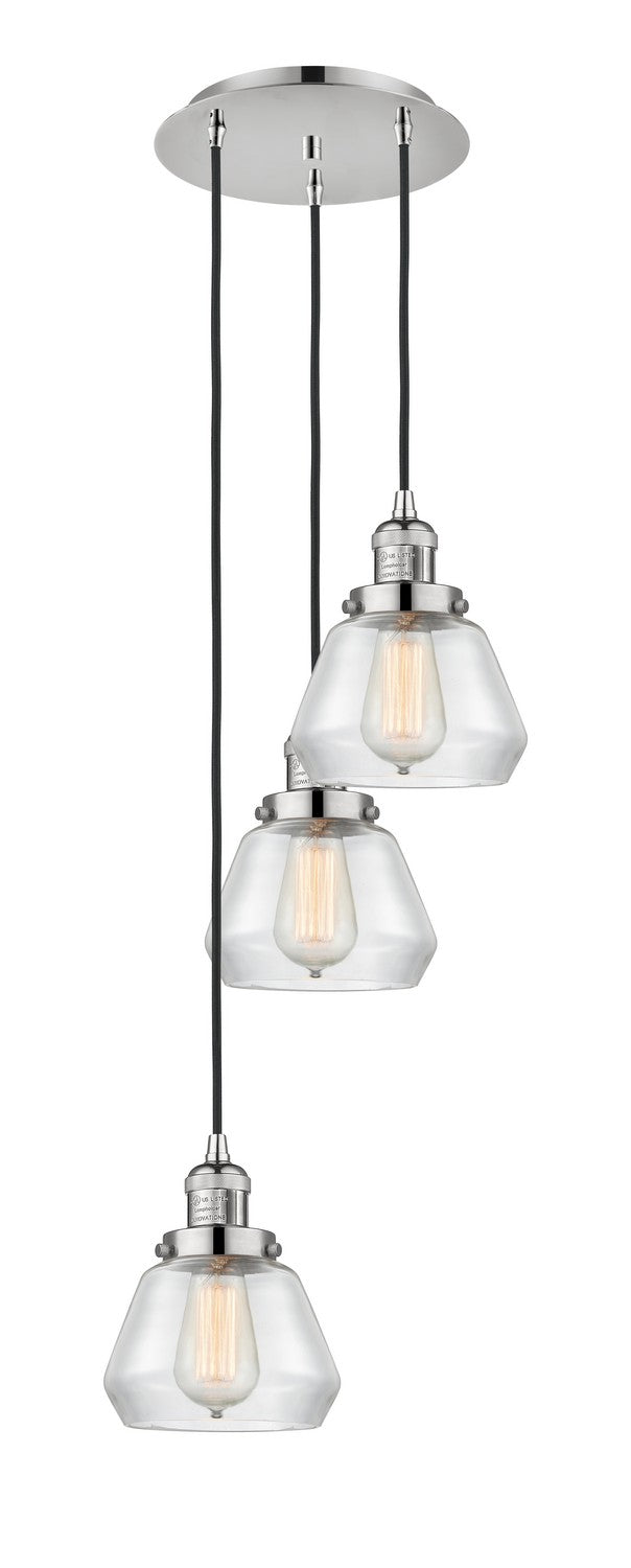 Innovations - 113F-3P-PN-G172 - Three Light Pendant - Franklin Restoration - Polished Nickel