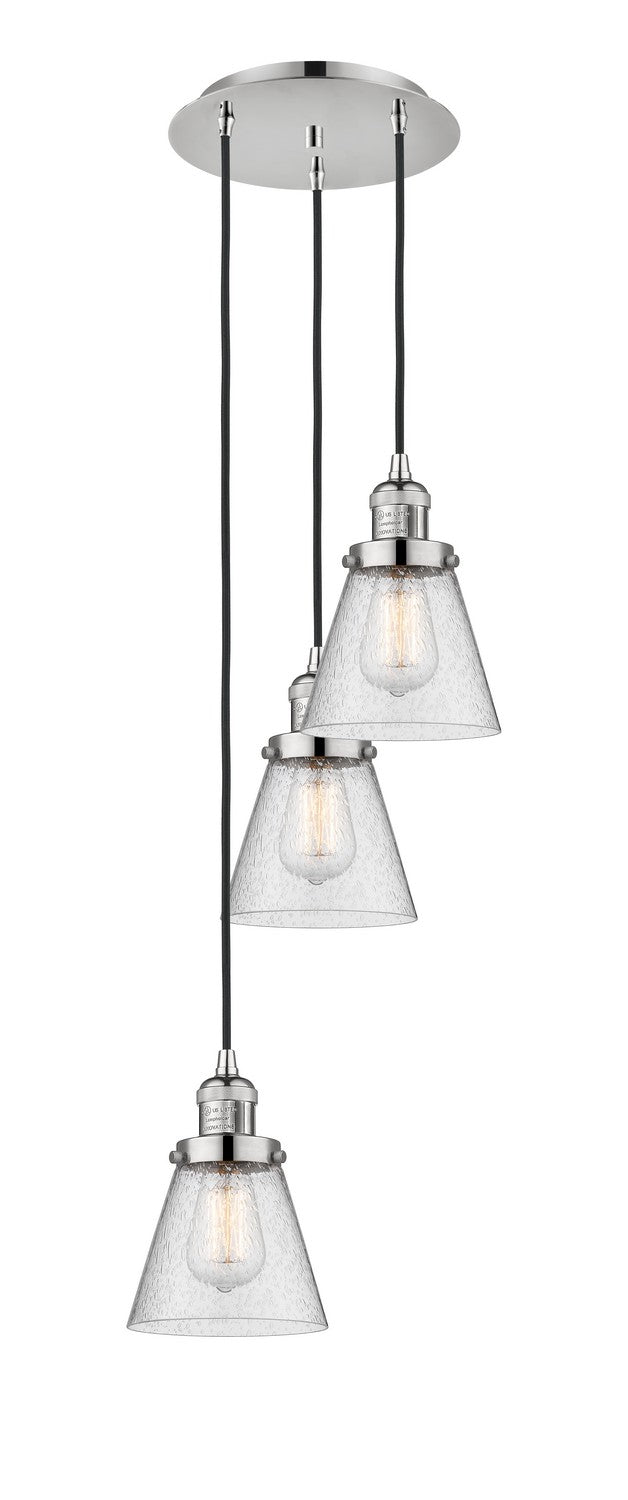 Innovations - 113F-3P-PN-G64 - Three Light Pendant - Franklin Restoration - Polished Nickel