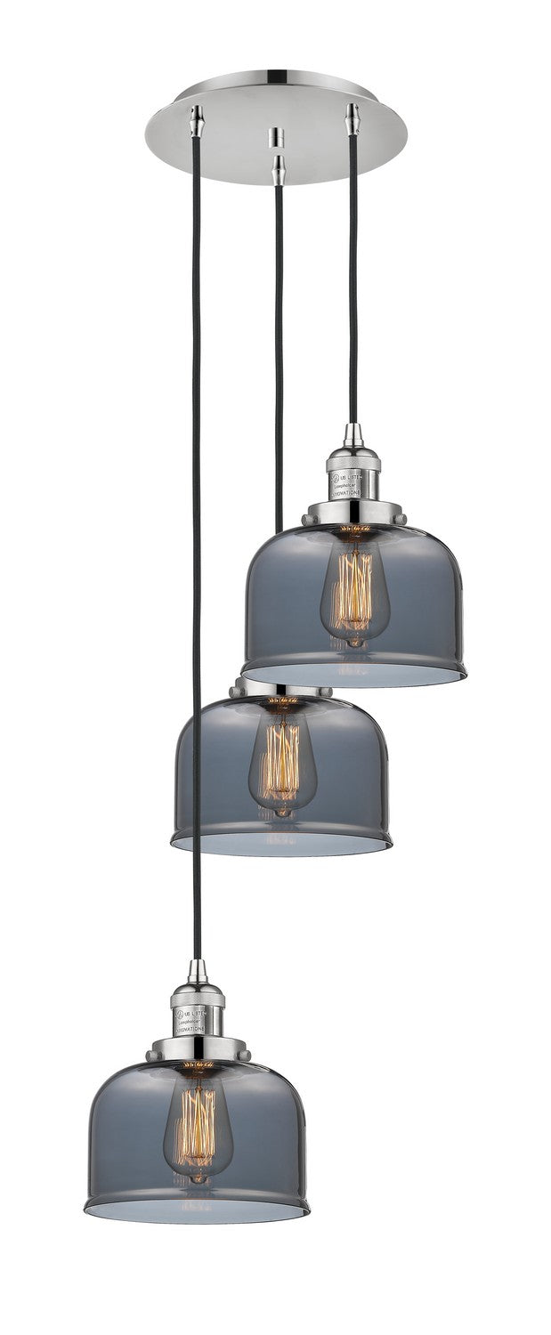 Innovations - 113F-3P-PN-G73 - Three Light Pendant - Franklin Restoration - Polished Nickel