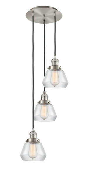 Innovations - 113F-3P-SN-G172 - Three Light Pendant - Franklin Restoration - Brushed Satin Nickel