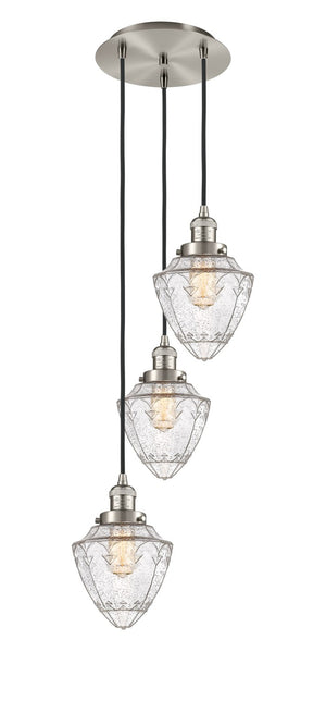 Innovations - 113F-3P-SN-G664-7 - Three Light Pendant - Franklin Restoration - Brushed Satin Nickel