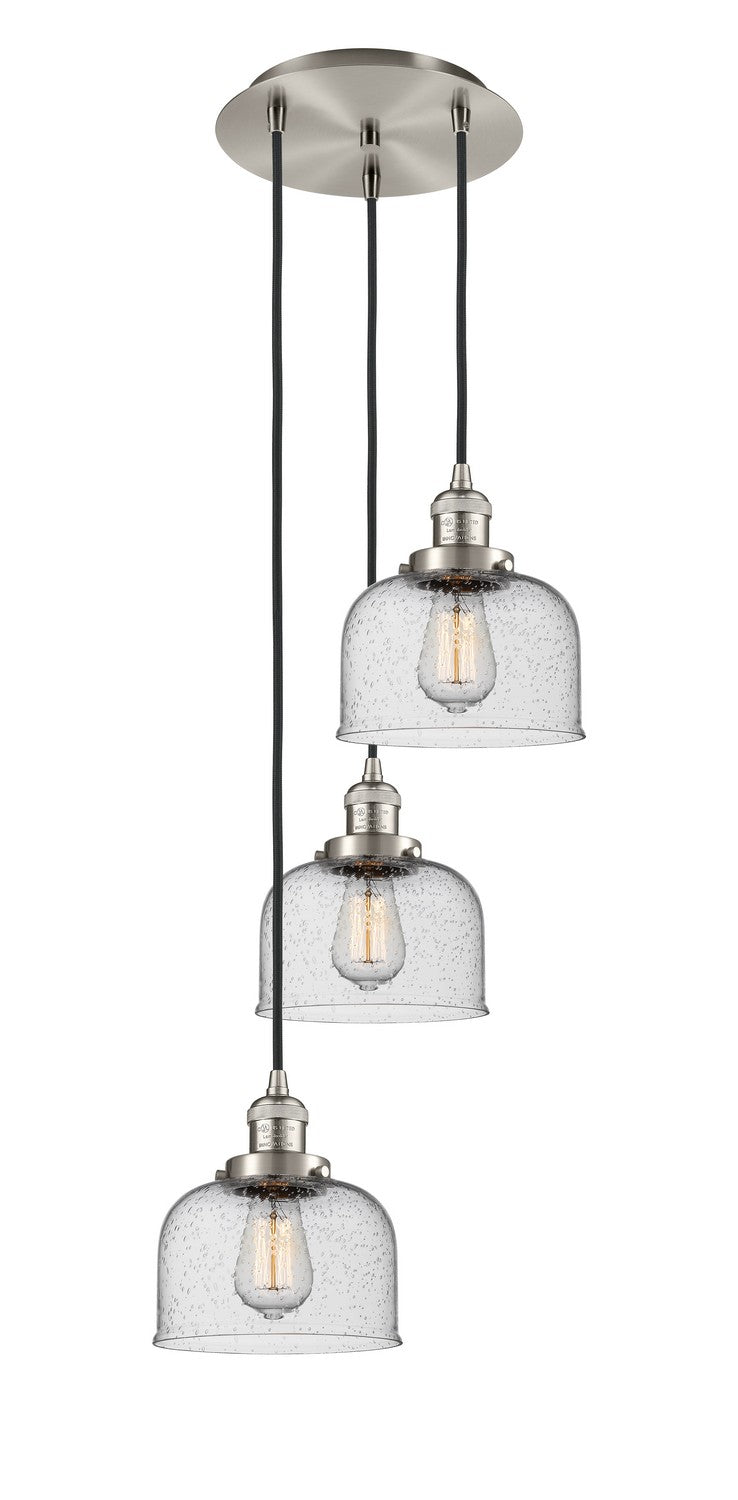 Innovations - 113F-3P-SN-G74 - Three Light Pendant - Franklin Restoration - Brushed Satin Nickel