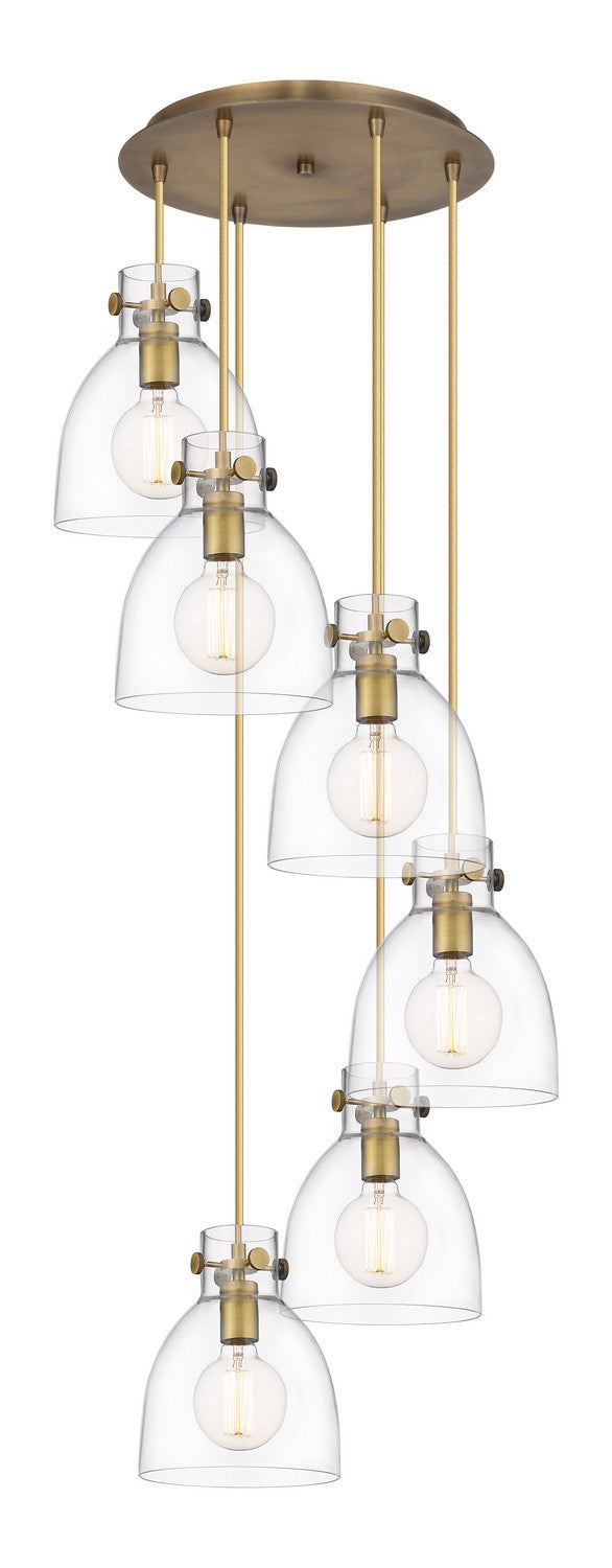 Innovations - 116-410-1PS-BB-G412-8CL - Eight Light Pendant - Downtown Urban - Brushed Brass