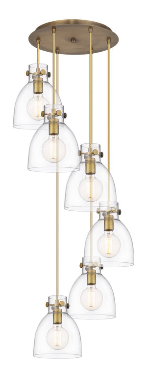 Innovations - 116-410-1PS-BB-G412-8CL - Eight Light Pendant - Downtown Urban - Brushed Brass