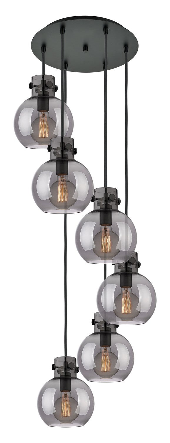 Innovations - 116-410-1PS-BK-G410-8SM - Seven Light Pendant - Newton - Matte Black