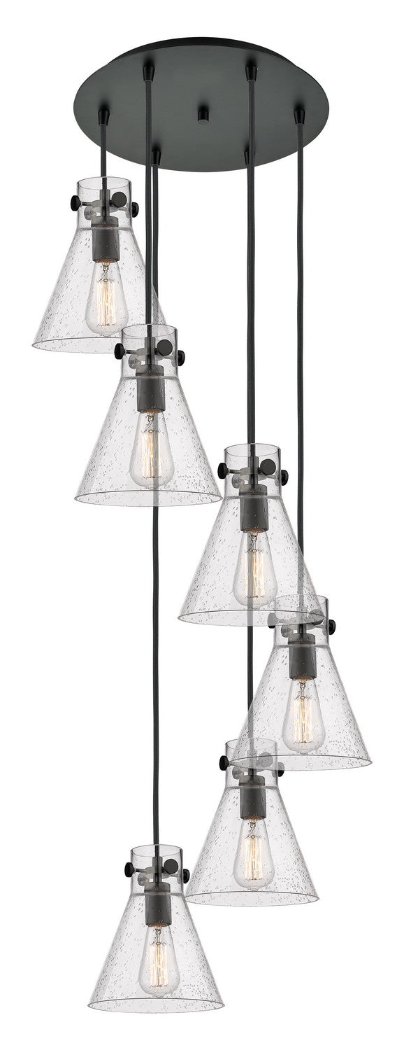 Innovations - 116-410-1PS-BK-G411-8SDY - Six Light Pendant - Downtown Urban - Matte Black