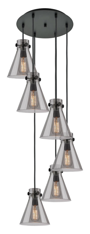 Innovations - 116-410-1PS-BK-G411-8SM - Nine Light Pendant - Downtown Urban - Matte Black