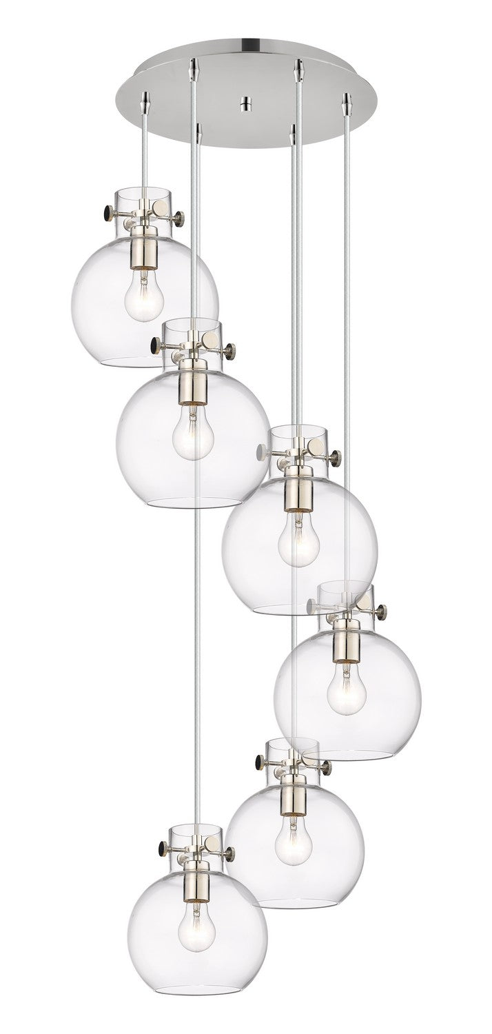 Innovations - 116-410-1PS-PN-G410-8CL - Eight Light Pendant - Newton - Polished Nickel