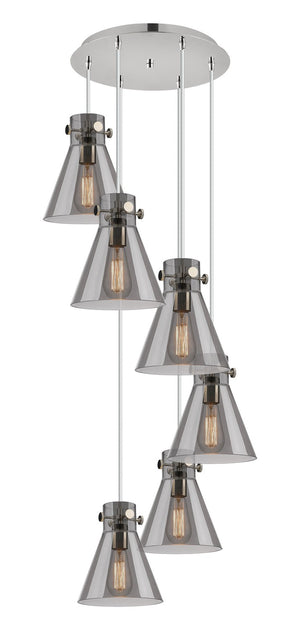 Innovations - 116-410-1PS-PN-G411-8SM - Seven Light Pendant - Downtown Urban - Polished Nickel