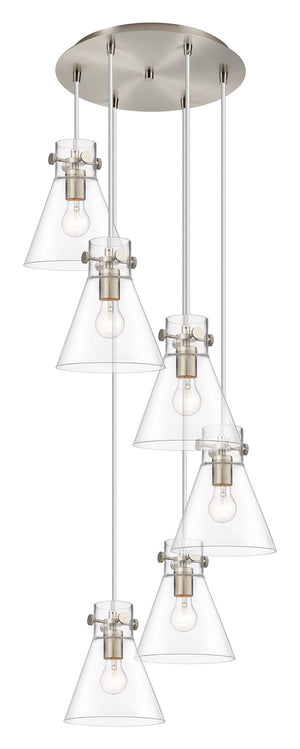 Innovations - 116-410-1PS-SN-G411-8CL - Eight Light Pendant - Downtown Urban - Brushed Satin Nickel