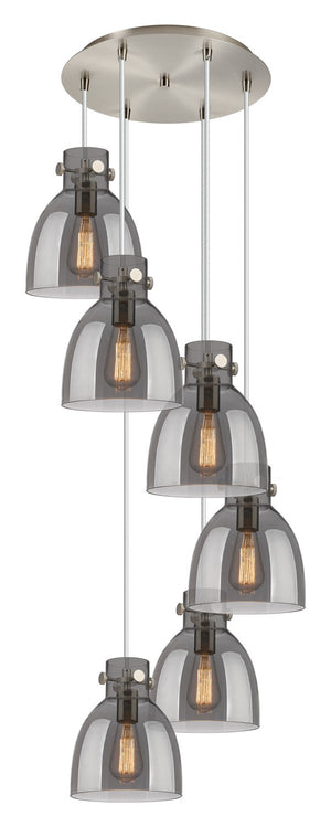 Innovations - 116-410-1PS-SN-G412-8SM - Six Light Pendant - Downtown Urban - Brushed Satin Nickel