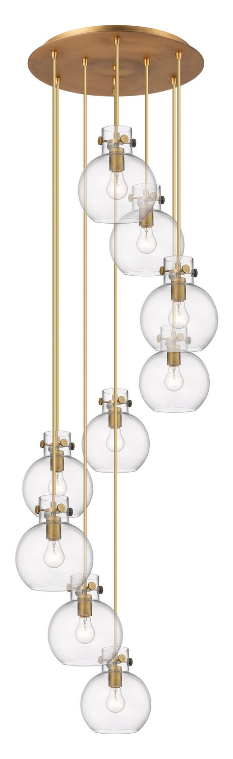 Innovations - 119-410-1PS-BB-G410-8CL - Seven Light Pendant - Downtown Urban - Brushed Brass