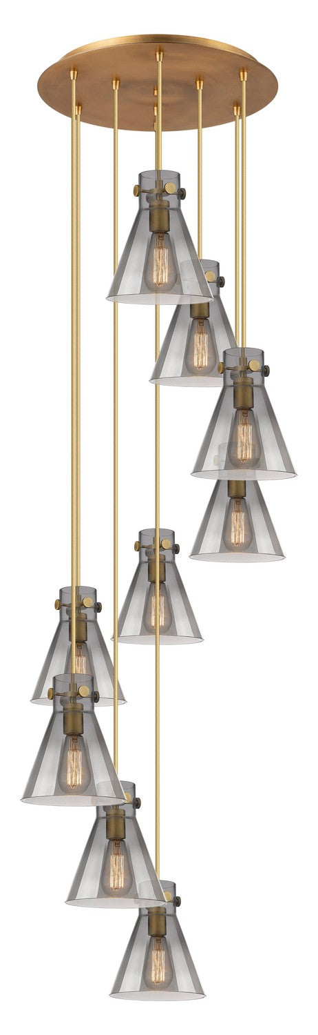 Innovations - 119-410-1PS-BB-G411-8SM - Five Light Pendant - Downtown Urban - Brushed Brass