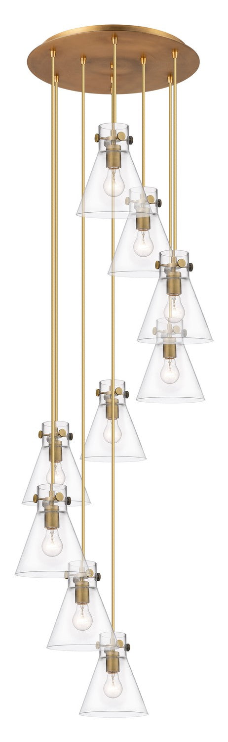 Innovations - 119-410-1PS-BB-G411-8CL - Nine Light Pendant - Downtown Urban - Brushed Brass