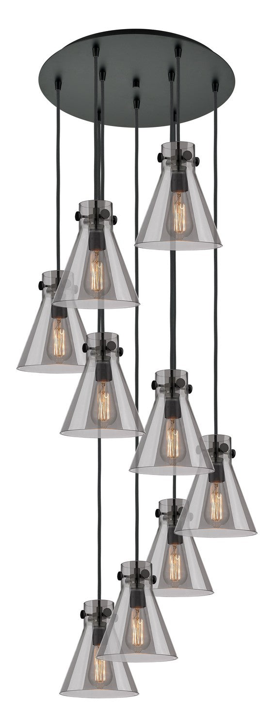 Innovations - 119-410-1PS-BK-G411-8SM - Six Light Pendant - Downtown Urban - Matte Black