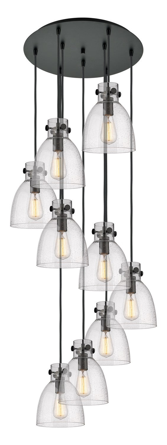 Innovations - 119-410-1PS-BK-G412-8SDY - Five Light Pendant - Downtown Urban - Matte Black