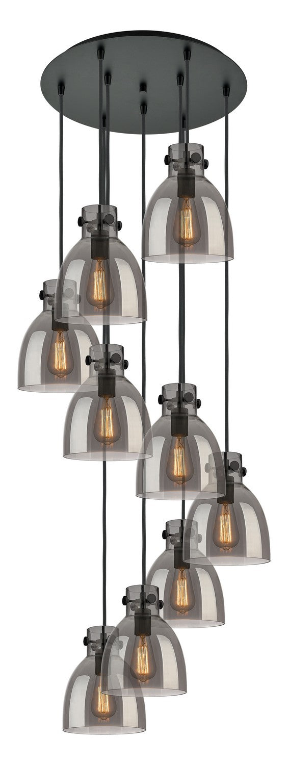 Innovations - 119-410-1PS-BK-G412-8SM - Eight Light Pendant - Downtown Urban - Matte Black