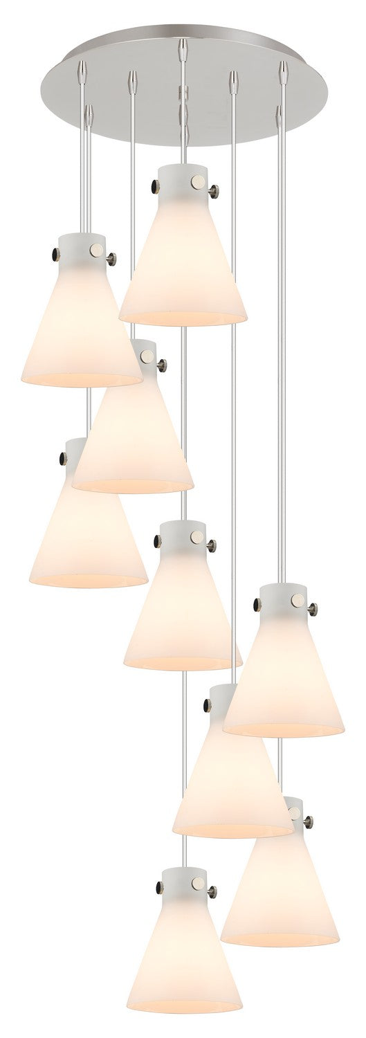 Innovations - 119-410-1PS-PN-G411-8WH - Six Light Pendant - Downtown Urban - Polished Nickel