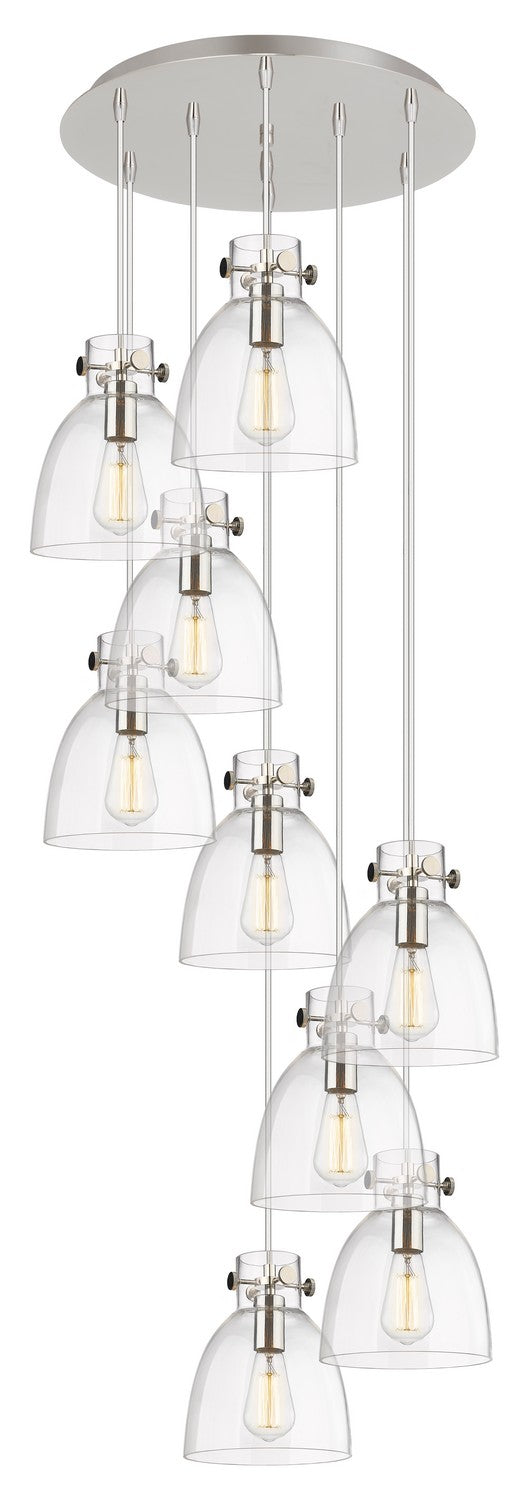 Innovations - 119-410-1PS-PN-G412-8CL - Nine Light Pendant - Downtown Urban - Polished Nickel