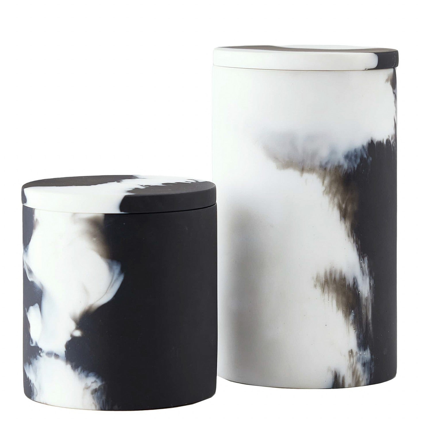 Arteriors - ARS02 - Containers, Set of 2 - Hollie - Black & White