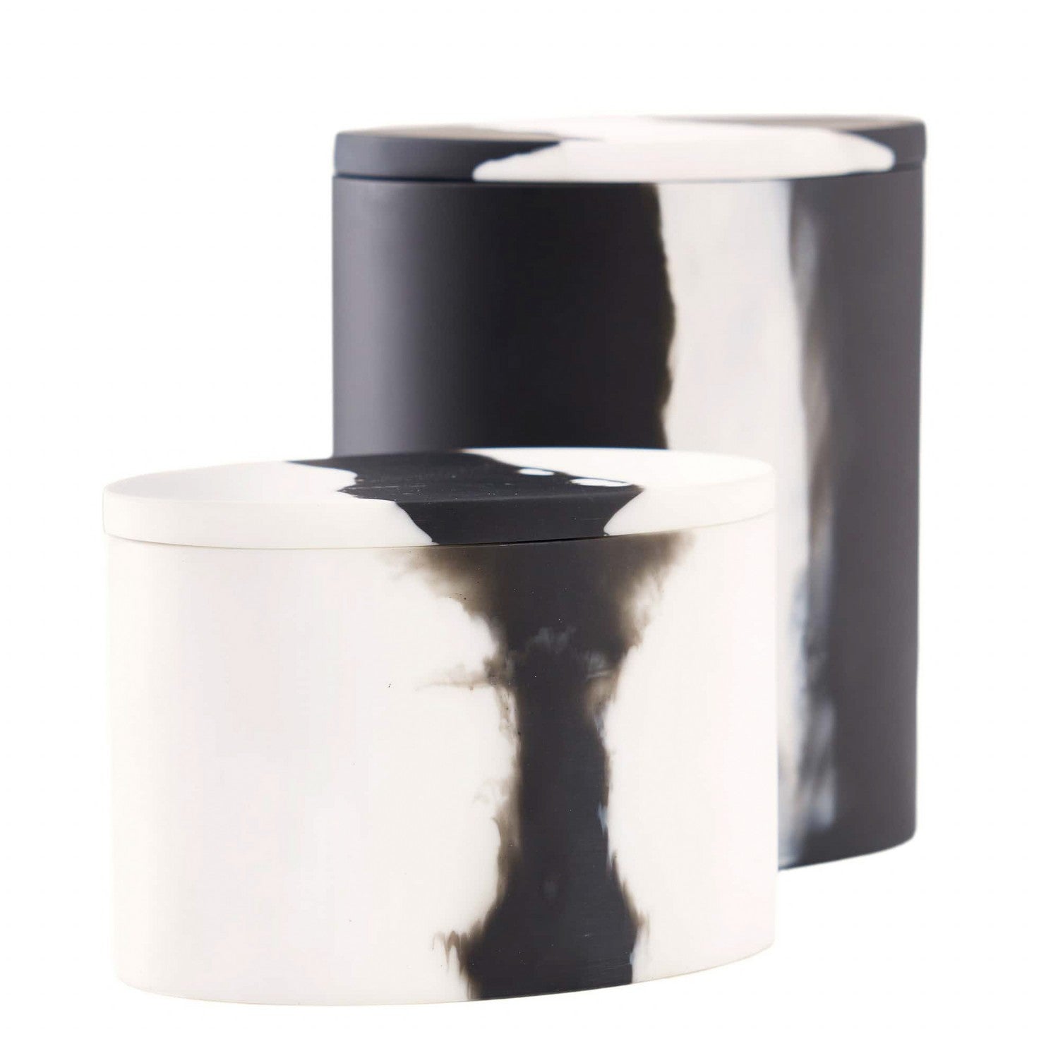 Arteriors - ARS03 - Containers, Set of 2 - Hollie - Black & White