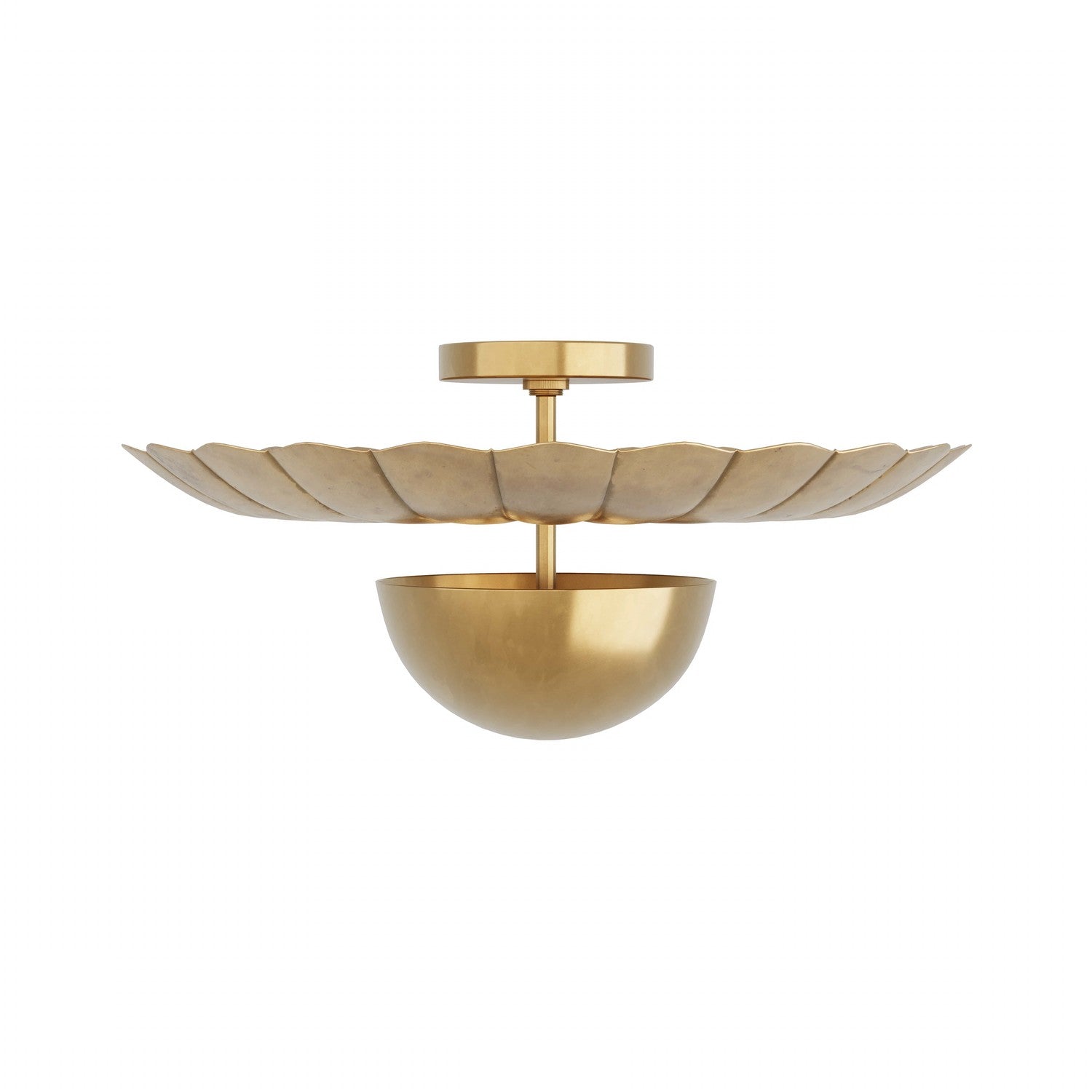 Arteriors - DFI01 - Two Light Flush Mount - Teresa - Antique Brass