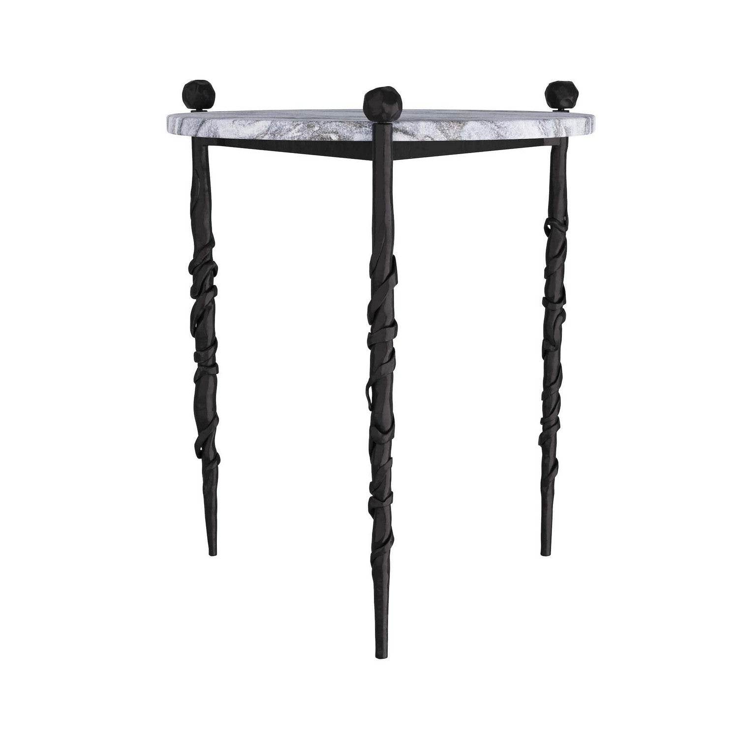 Arteriors - GDFEI03 - End Table - Blackthorn - Galaxy Marble/Blackened Iron